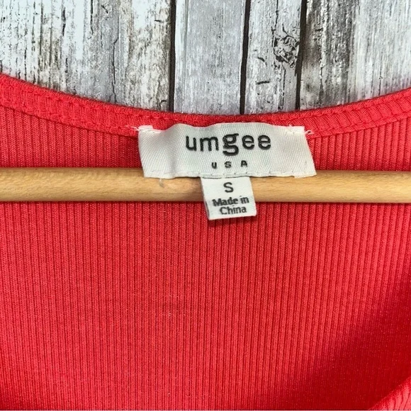 Umgee Pink Ribbed Open Shoulder Dress - Picture 5 of 5